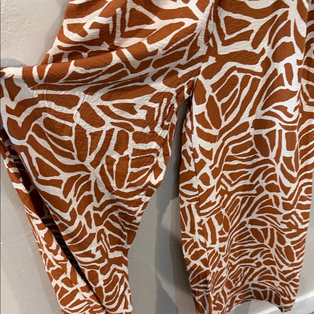 Böhme Final Touch Printed Wide Leg Pants Elastic Waist Size Small - Picture 7 of 8